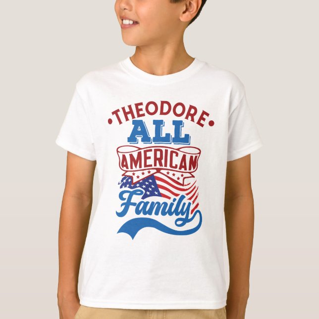 4th july All american family patriotic matching T-Shirt (Front)