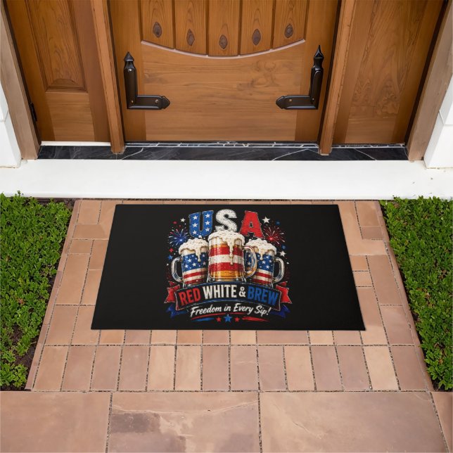 4th july america 250th doormat (Outdoor)