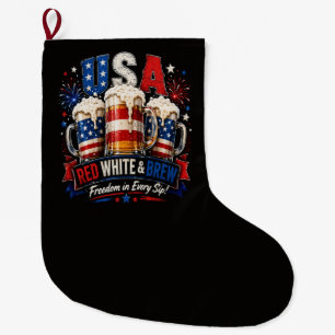 4th july america 250th large christmas stocking