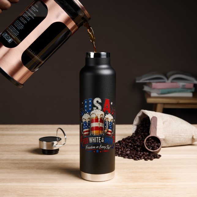 4th july america 250th water bottle (Coffee (Rotated))
