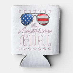 4th July America Independence Day Patriot USA Wome Can Cooler