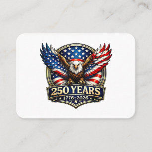 4th July American Flag Eagle Vintage 250 Years 177 Business Card