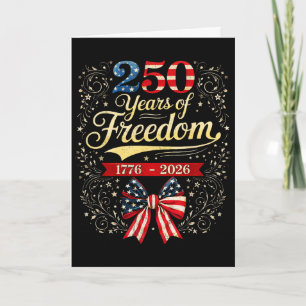 4th July American Flag Eagle Vintage 250 Years 177 Card