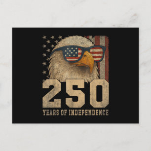 4th July American Flag Eagle Vintage 250 Years 177 Holiday Postcard