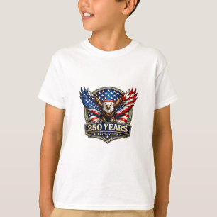 4th July American Flag Eagle Vintage 250 Years 177 T-Shirt