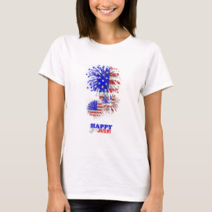 4th July American Flag Fireworks Tank Top