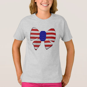 4th July Apparel America USA Flag Patriotic ribbon T-Shirt