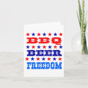 4th July Bbq Beer Freedom Shirt America Proud Amer Card