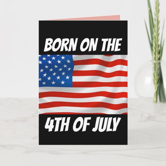 4TH JULY BIRTHDAY Greeting Card (Front)