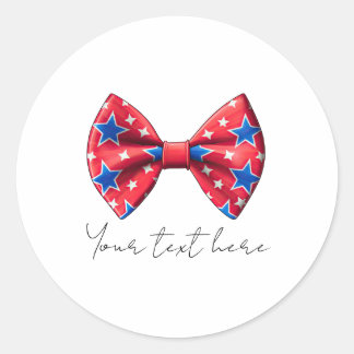 4th July Classic Round Sticker