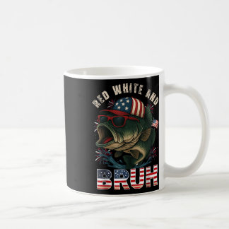 4th July Funny American Flag Patriotic Fishing  Coffee Mug