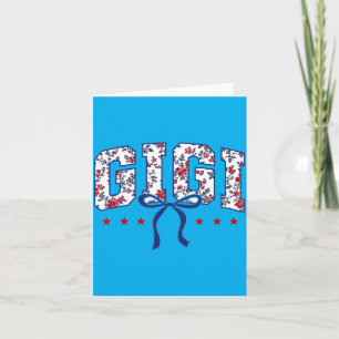 4th July Gigi Floral Independence Day Grandma Card