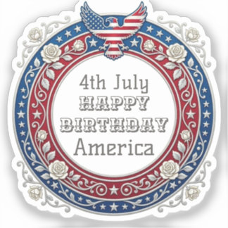 4th July Happy Birthday America Patriotic Eagle