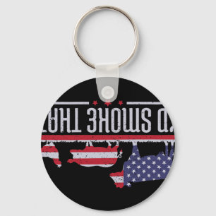 4th July I'd Smoke That Patriot Bbq Barbeque C Key Ring