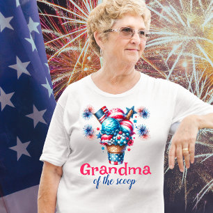 4th July Ice cream Gender Reveal Grandma T-Shirt