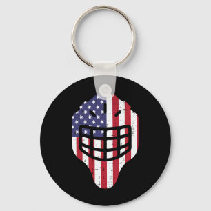 4th July Ice Hockey Helmet America Flag America Bo Key Ring