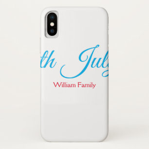 4th July independence day add name text custom Case-Mate iPhone Case
