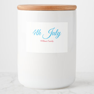 4th July independence day add name text custom Food Label