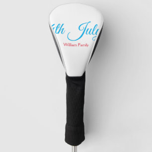 4th July independence day add name text custom Golf Head Cover