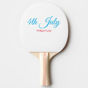 4th July independence day add name text custom Ping Pong Paddle