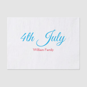 4th July independence day add name text custom Tissue Paper