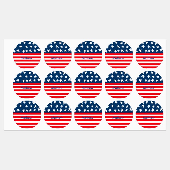 4th july independence day add name text US flag (Sheet)