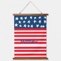 4th july independence day add name text US flag