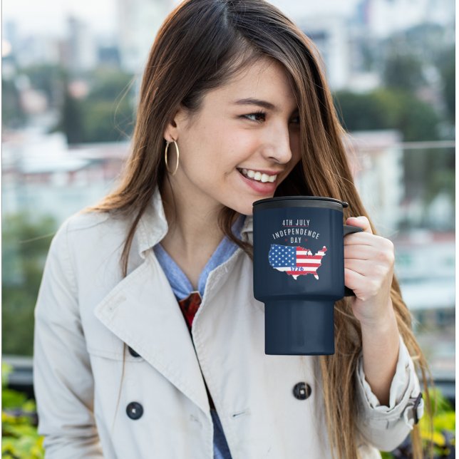 4th JULY-Independence Day Design Travel Mug (Creator Uploaded)