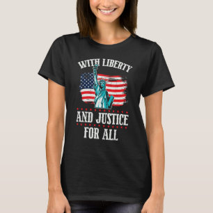 4th July Independence Day Red Blue White Colour Gr T-Shirt