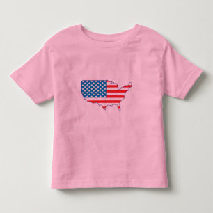 4th July - Independence Day - USA Flag Continent Toddler T-Shirt