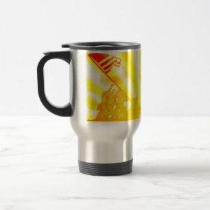 4th July Iwo Jima God Bless America Aluminium Mug