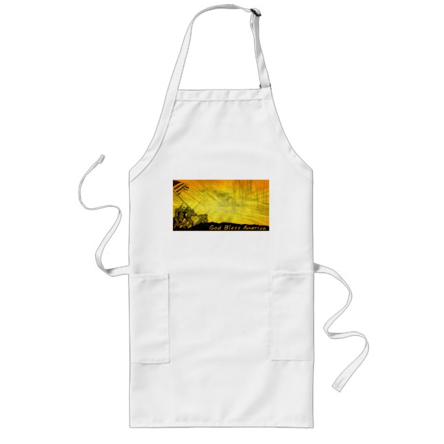 4th July Iwo Jima God Bless America Apron (Front)