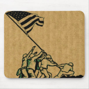 4th July Iwo Jima God Bless America Mouse Pad