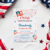 4th July Little Miss Independent Birthday