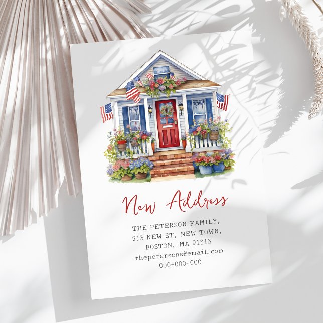4th July Moving Home New Address Card (Creator Uploaded)