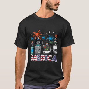 4th July Nurse Propofol Merica Scrub Top Patriotic