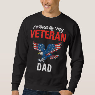 4th July Proud Of My Veteran Dad Child Family Memo Sweatshirt