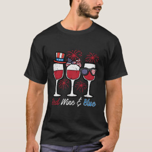 4Th July Red White Blue Glasses Us Flag Patriotic T-Shirt