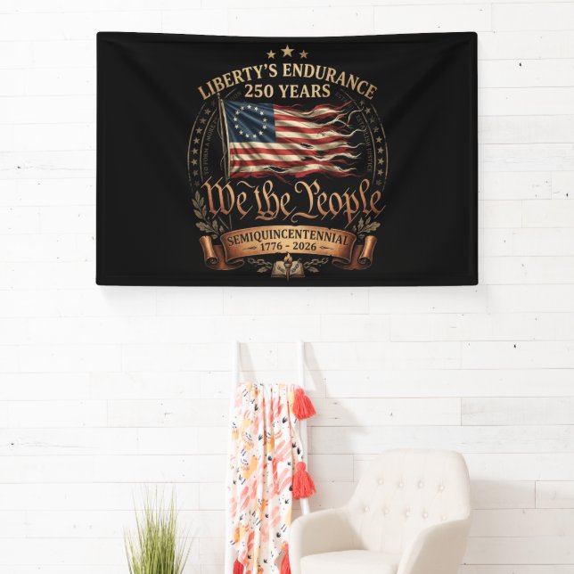 4th July Semiquincentennial 1776-2026 Banner (Insitu)