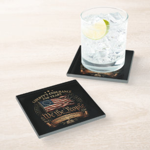 4th July Semiquincentennial 1776-2026 Glass Coaster