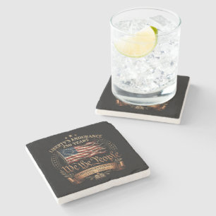4th July Semiquincentennial 1776-2026 Stone Coaster
