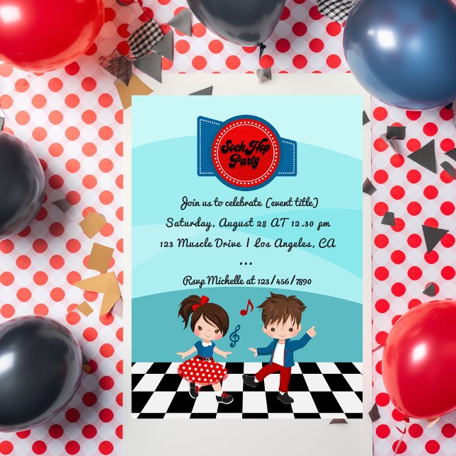 4th July Sock Hop Party Invitation (Creator Uploaded)