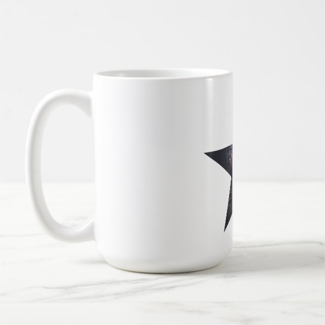 4th July – Star with Flag and Fireworks Coffee Mug (Left)