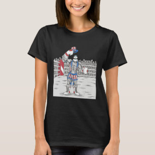 4th July USA Boxing Fitness Gym Artificial Intelli T-Shirt