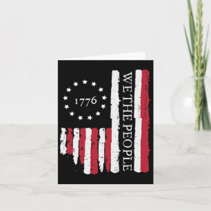 4th July We The People Us Flag 1776 Patriotic Men Card