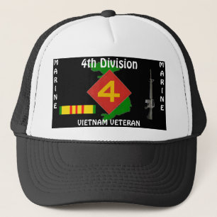 4TH Marine Div Vietnam Ball Cap 1/b