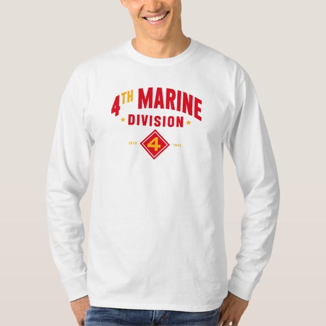 4th Marine Division "Fighting Fourth" Long T-Shirt (Front)