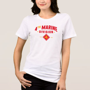 4th Marine Division "Fighting Fourth" Women Tri-Blend Shirt