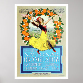 4th National Orange Show 1914 Poster