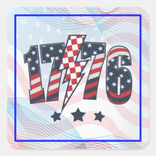 4th of July 1776-63751 Square Sticker